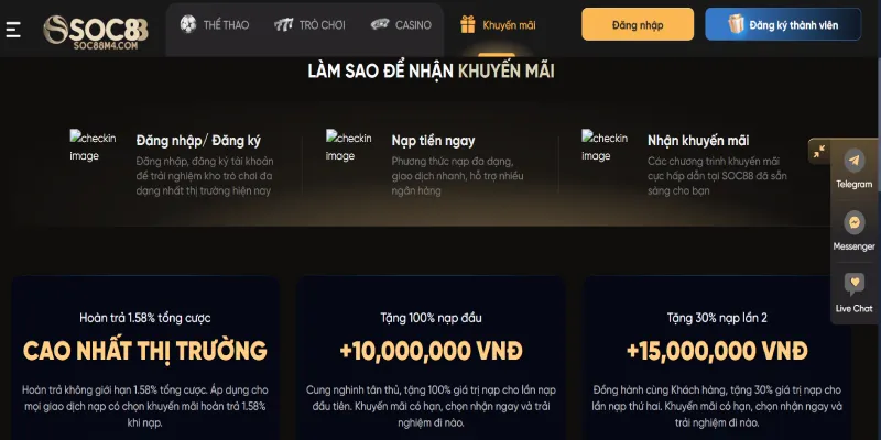 Trải nghiệm những khuyến mãi hấp dẫn chỉ có tại Soc88 Điều Kiện Để Bạn Nhận Khuyến Mãi Soc88 Là Gì